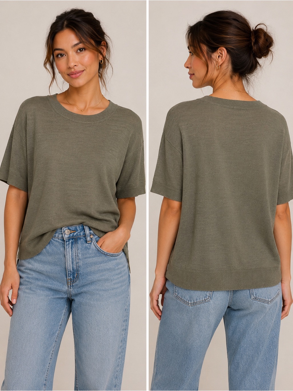 Banana Republic Nwt Olive Green Knit Top Size Xl